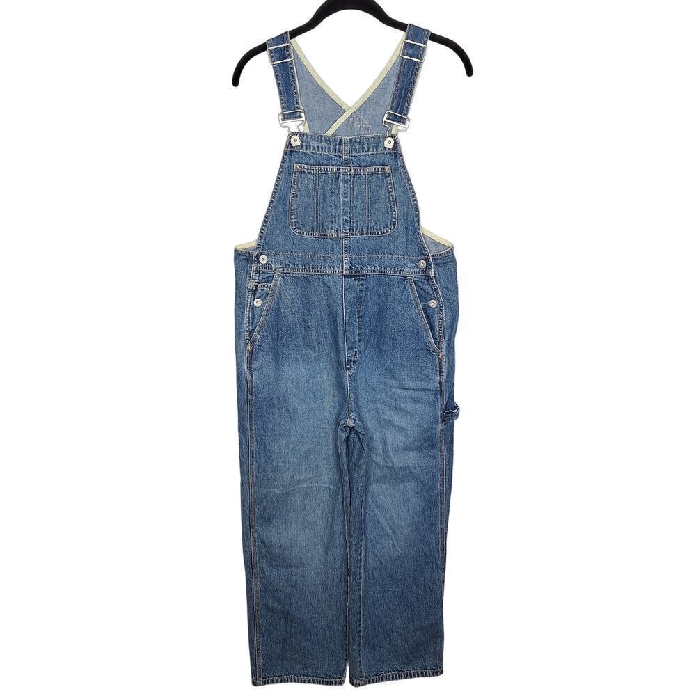 Vintage Y2K Gap Bib Overalls Women XS 2002 Oversized Grunge Workwear Medium Wash